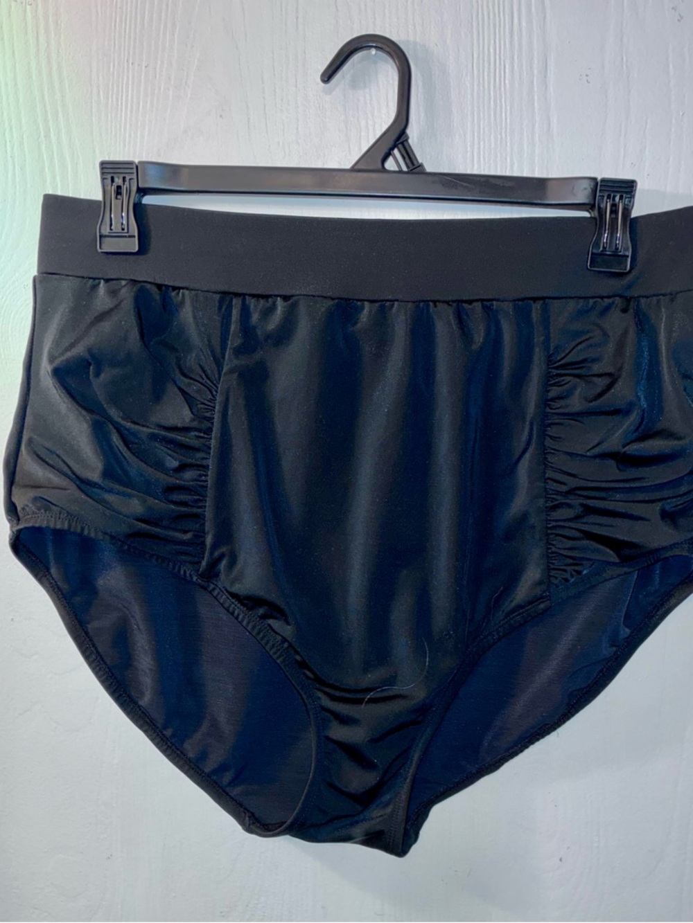 Catherines Black High-Waist Swimsuit Bottoms